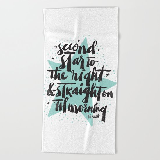 SECOND STAR TO THE RIGHT Beach Towel