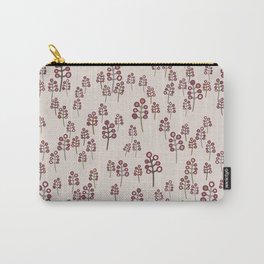 Red and tan hand drawn berries and branches Carry-All Pouch