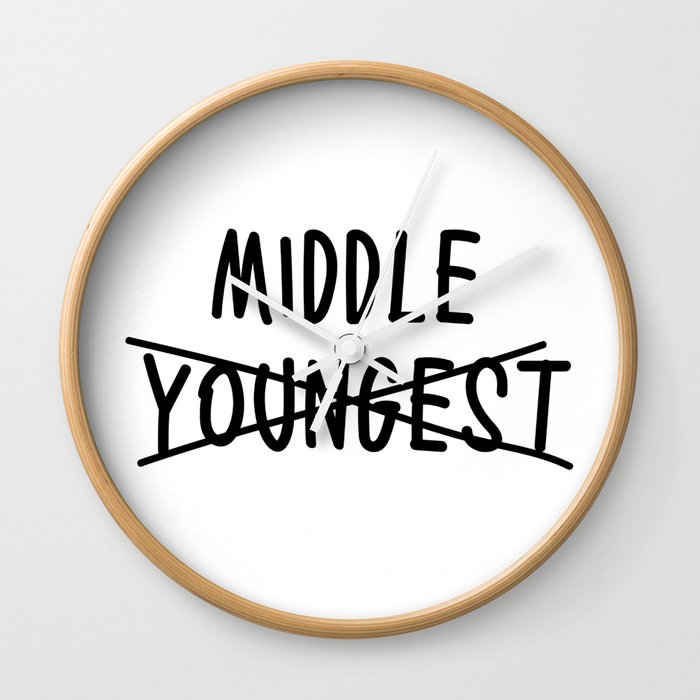 New Baby Middle Sibling Funny Wall Clock