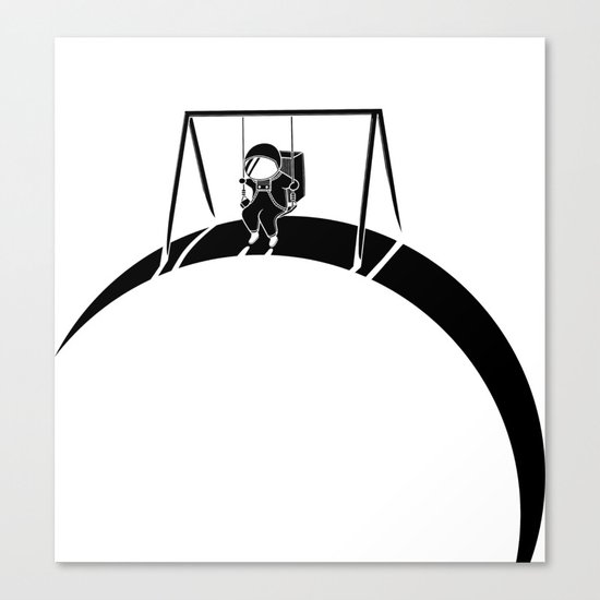 In Space No One Will Push Your Swing Canvas Print