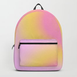 Healing With  Pink and Yellow  Aura Gradient Ombre Sombre Abstract  Backpack