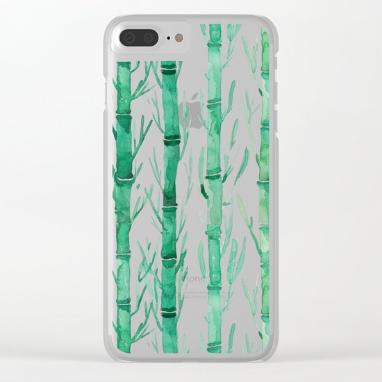 bamboo pattern Clear iPhone Case