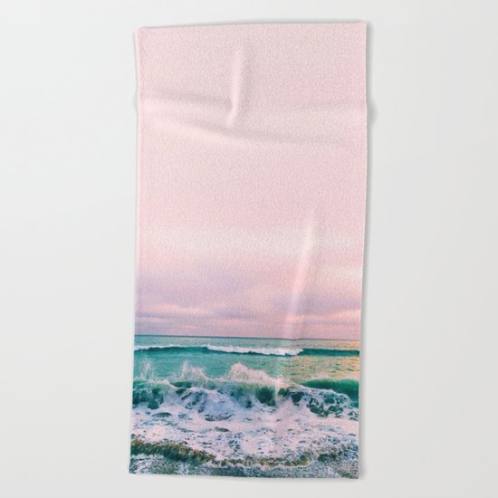 beach sunset photo Beach Towel