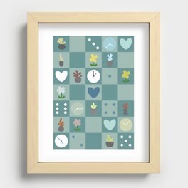 Color object checkerboard collection 22 Recessed Framed Print