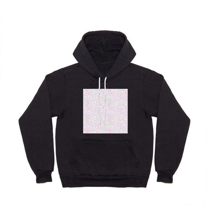 Abstract Gray Pink Lavender Valentine's Hearts Hoody