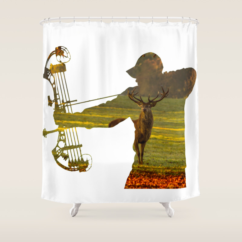 Deer Hunter Bow Hunter Shower Curtain By Cstronner Society6