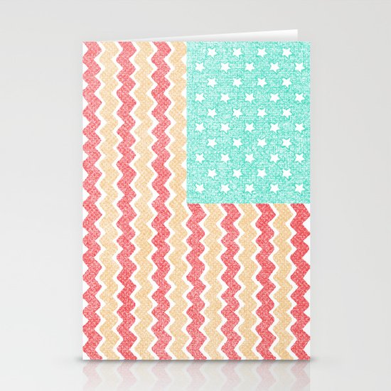 Zig Zag Flag. Stationery Cards