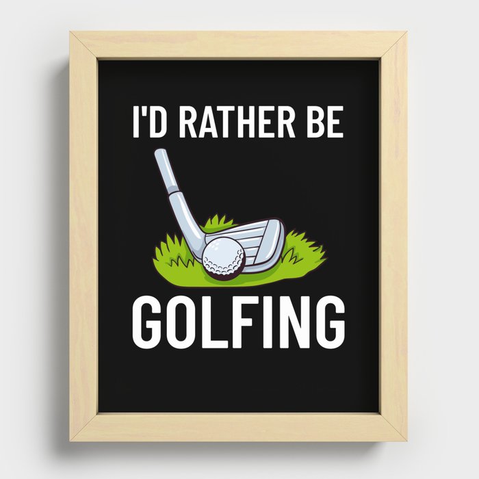 Golf Ball Golfing Player Golfer Training Beginner Recessed Framed Print