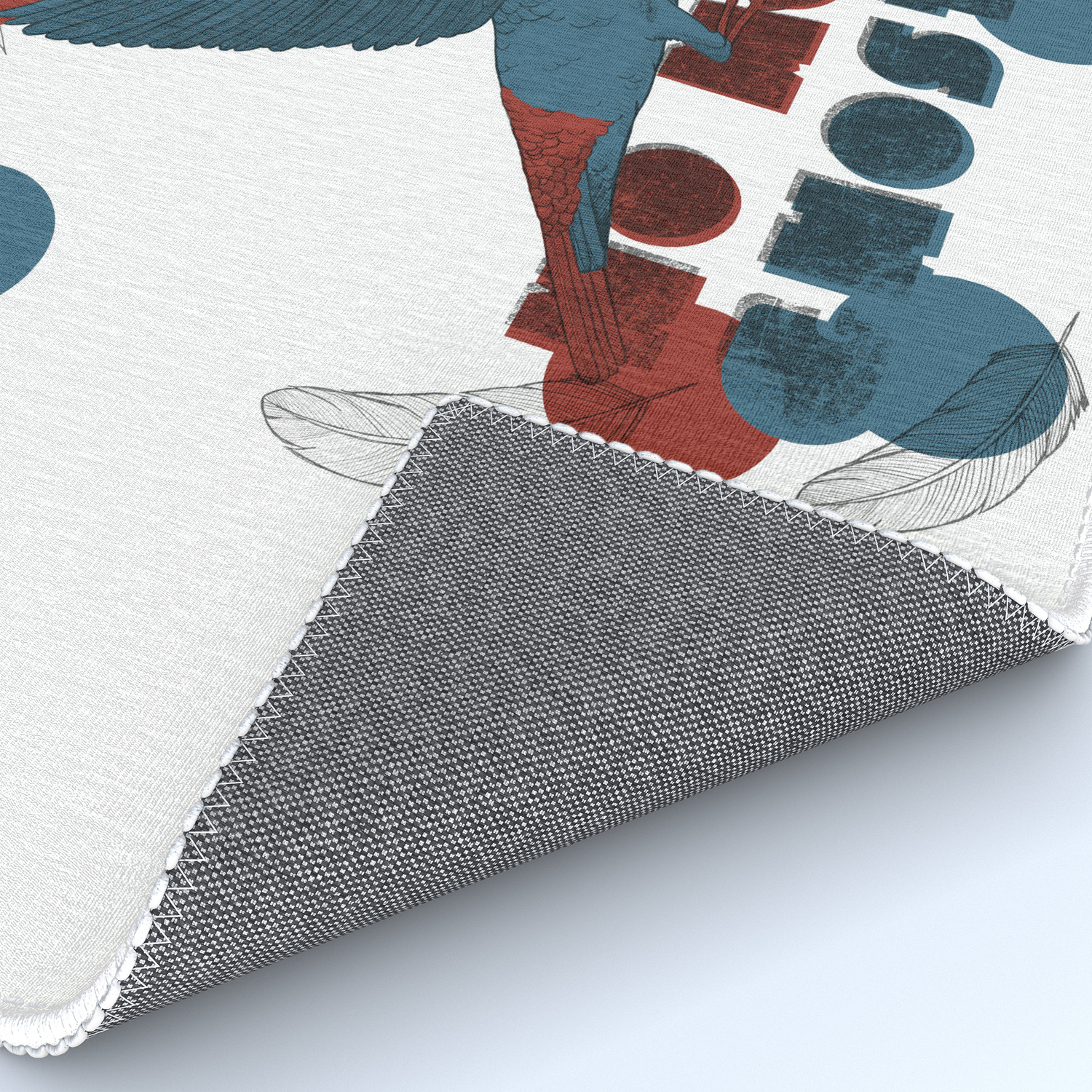 No More Ghosts Mauritius Blue Pigeon Rug By Kathryncorlett