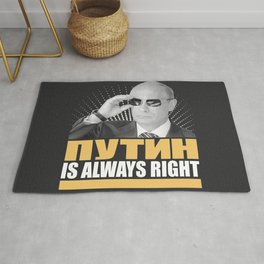 Putin is always right. Vladimir Putin / Путин T-Shirts, Stickers and more. Rug