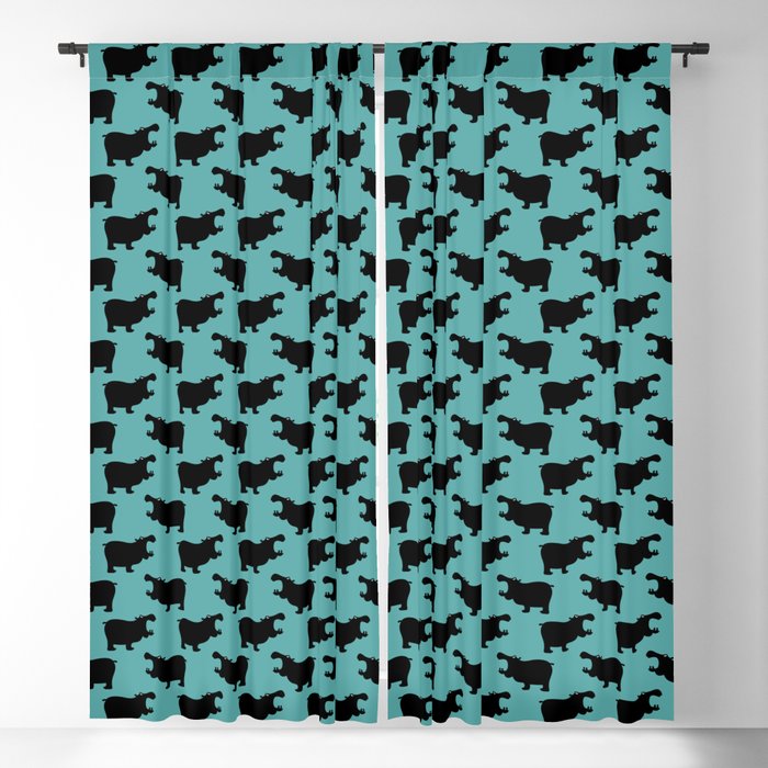 Angry Animals - Hippo Blackout Curtain
