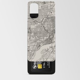 USA, Toledo - Black & White City Map Android Card Case