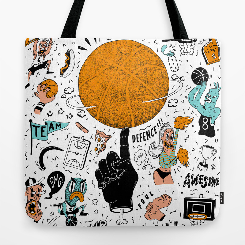 Basketball Tote Bag