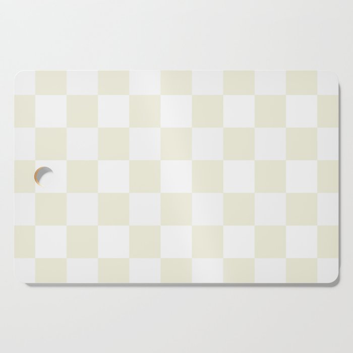 Cream Checkers Cutting Board