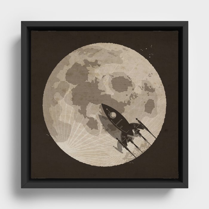 Around the Moon Framed Canvas