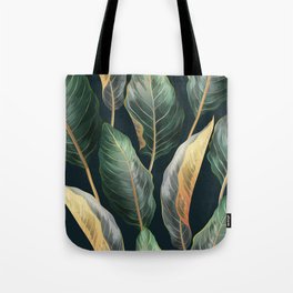 Palm leaves seamless vintage pattern Tote Bag