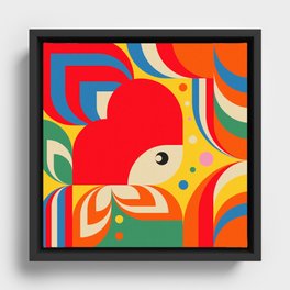 Colorful Girl Framed Canvas