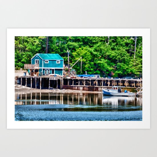 Lobster Dock Art Print