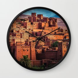 kasbah ait ben haddou Wall Clock