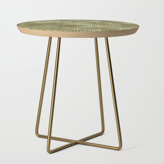 Gold Green Elegant Pattern Side Table