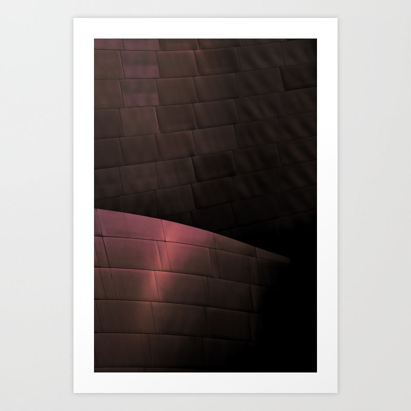 Deep Red Architectural Abstract Of The La Phil Designed By Frank