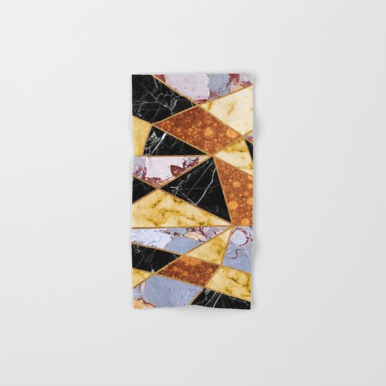 Abstract #458 Molten Metal & Marble Hand & Bath Towel