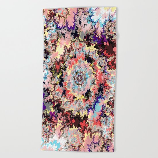fire gate III d Beach Towel