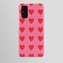 Pink red hearts pattern Android Case