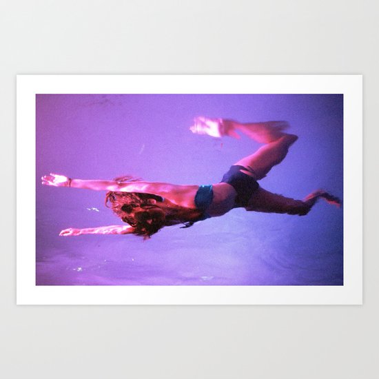 Night swim Art Print