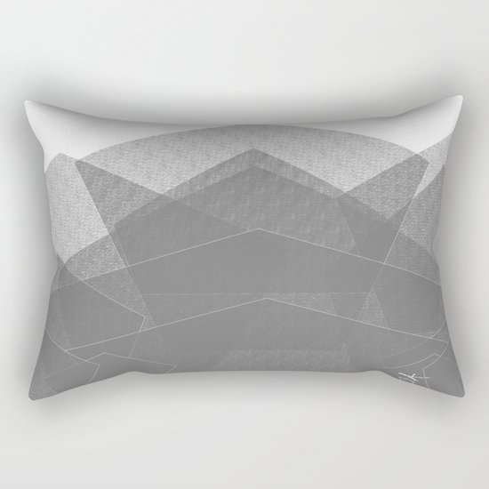 White Winter Skiing Mountain Climbing Rectangular Pillow