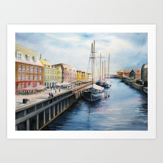 Copenhagen Harbor Art Print