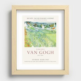 Vincent Van Gogh Vineyards at Auvers Art Exhibition Print Recessed Framed Print