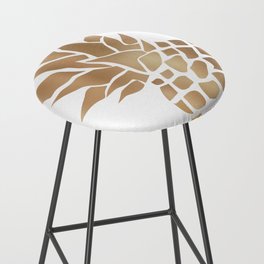 Big Pineapple in Gold and White Bar Stool
