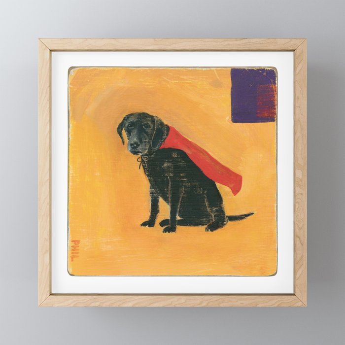 trusty sidekick super dog Framed Mini Art Print