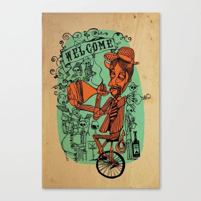 Welcome to the hell´s party Canvas Print