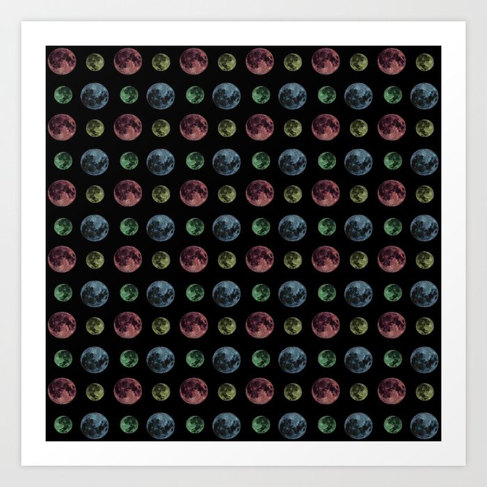 Nasa Picture 23: moons in colors Art Print