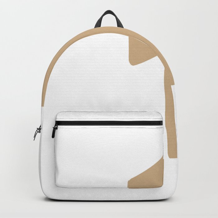 1 (Tan & White Number) Backpack