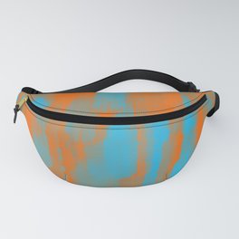blue and orange painting texture abstract background Fanny Pack