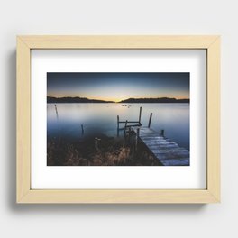 Old Pier After Sunset - Matte Version Recessed Framed Print