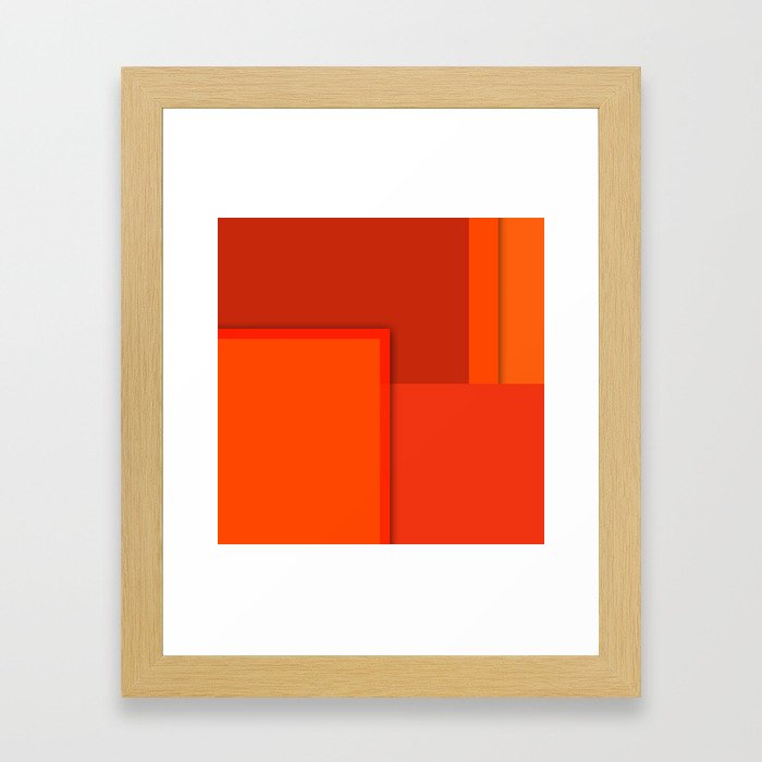Orange Framed Art Print