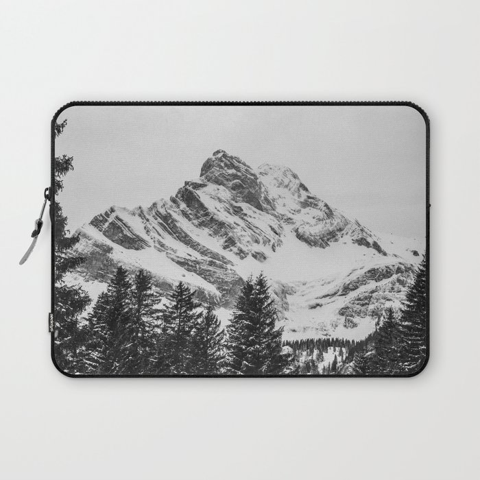 black and white like forest and snow Laptop Sleeve