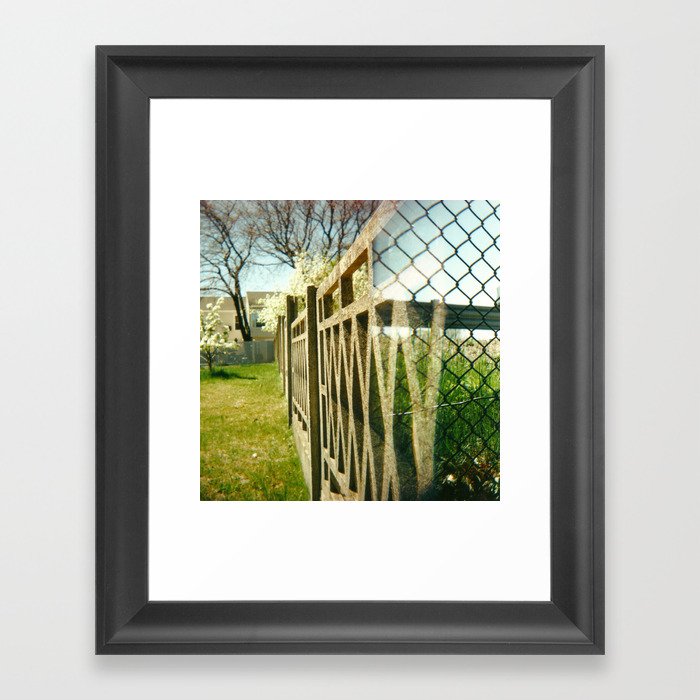 Two Fences Framed Art Print