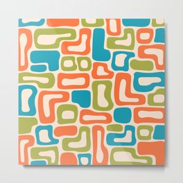Retro Mid Century Modern Abstract composition 458 Metal Print