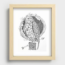 Geo-Hawk Recessed Framed Print