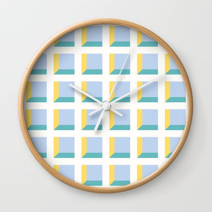 Minimalist 3D Pattern V Wall Clock