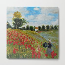 Poppy Field in Argenteuil by Claude Monet Metal Print | Children, Tuscany, France, Redpoppies, Poppy, Sunflowers, Italy, Newengland, Wildflowers, Countryside 