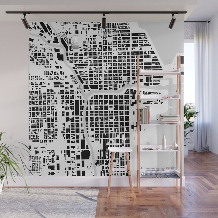 Chicago building city map Wall Mural