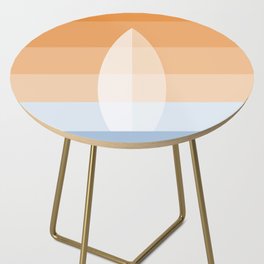 Surf's Up in Orange and Blue Side Table