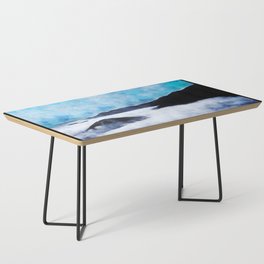 Photo of clouds and montain painting imitation Coffee Table