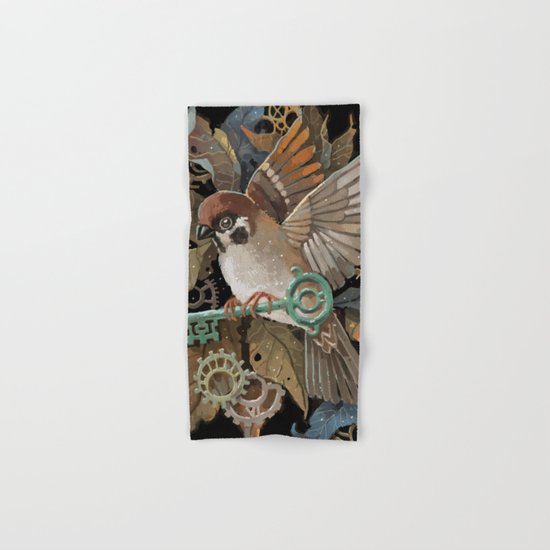 Clockwork Sparrow Hand & Bath Towel